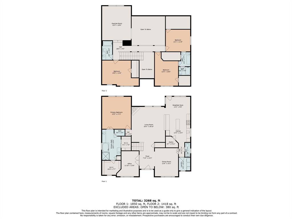 First and second floor floor plan