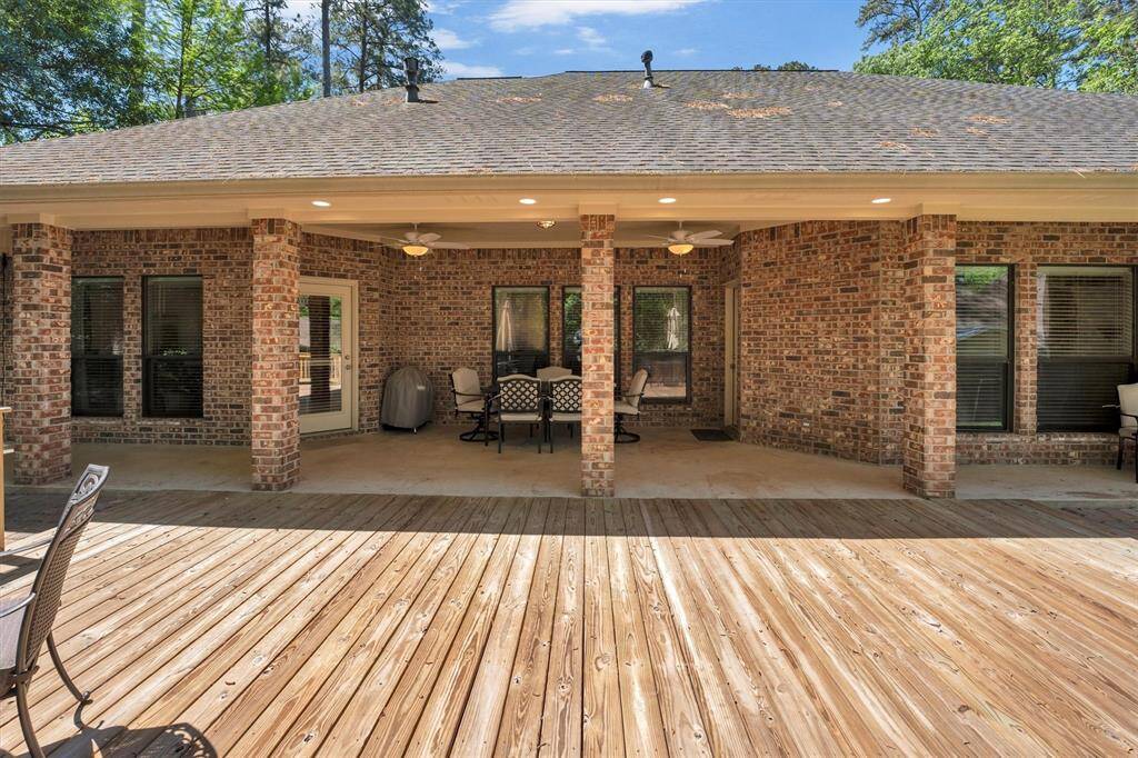 Wood deck provides more space for outdoor gatherings or enjoying the sunshine