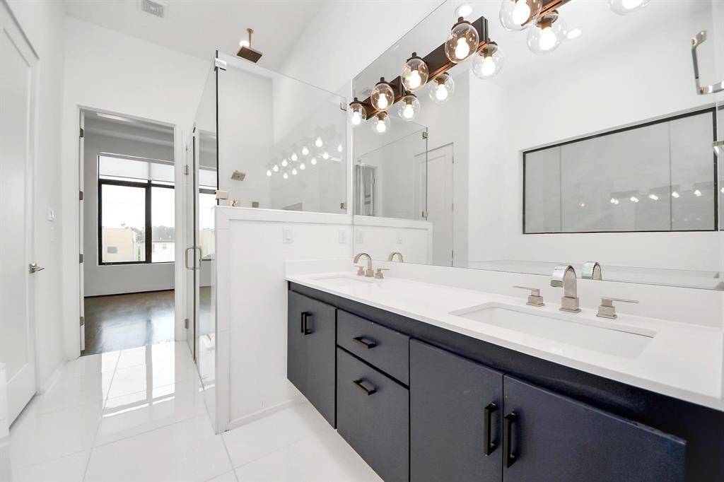Spacious soaking tub.