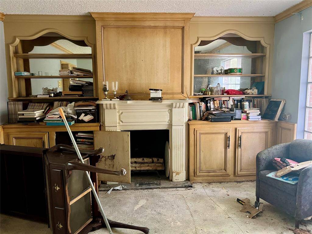 This little room looks out to the front yard.