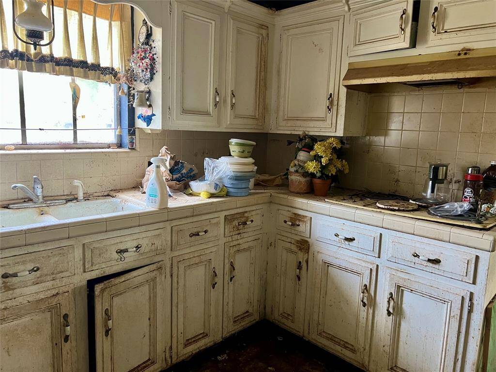 Kitchen, looking back toward the dining room.