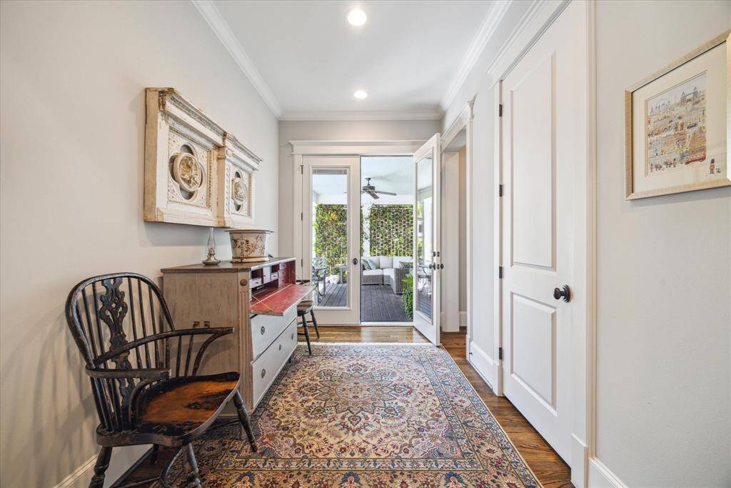 French doors open wide to a breezy porch.