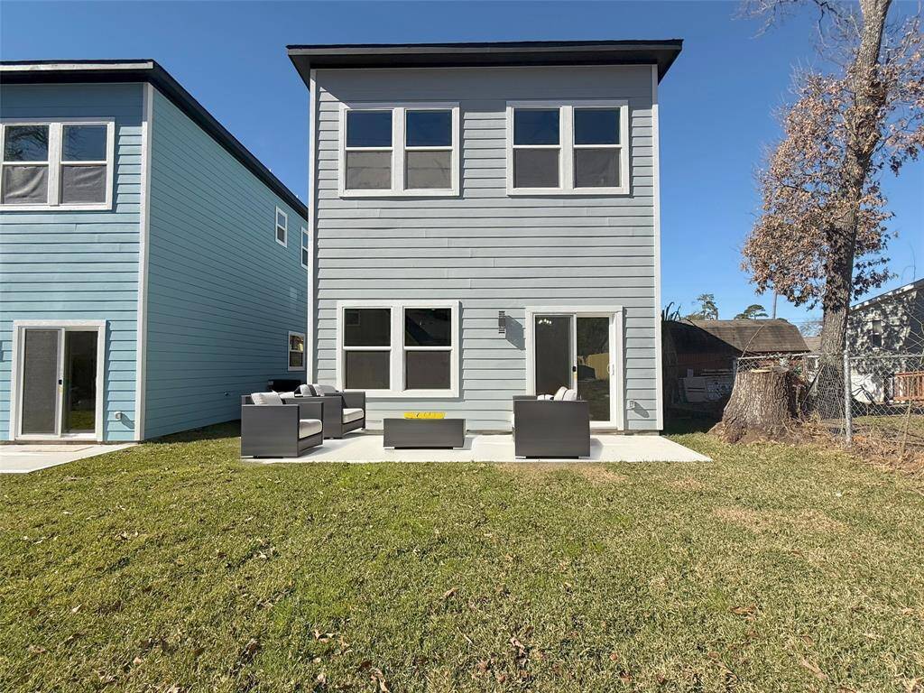 Beautiful spacious backyard. Staged