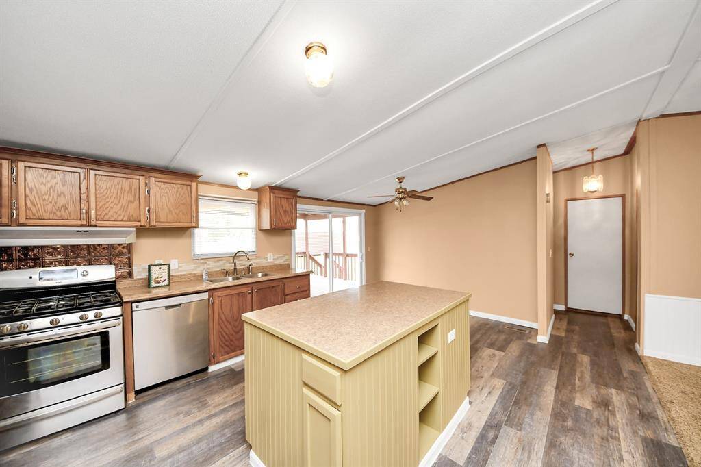 Island adds extra counter space and storage