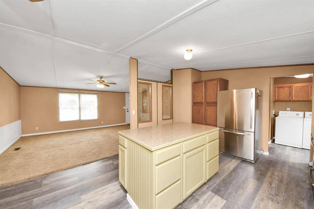 Breakfast area is perfect for visiting with those in the kitchen and living room