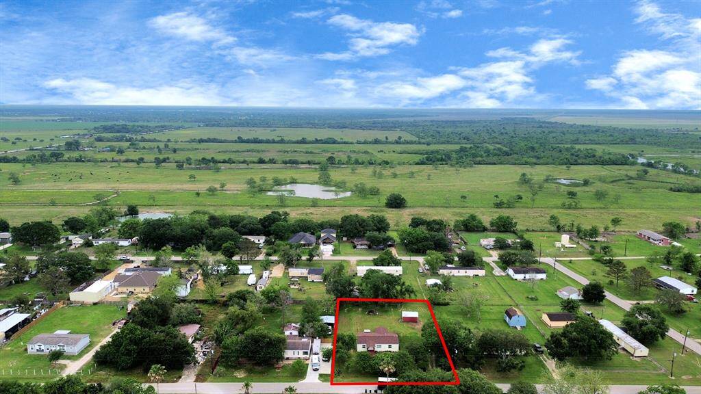 Aerial view from the front
