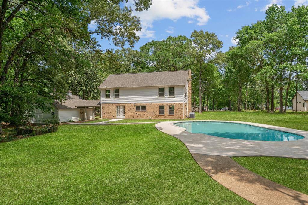 The grass in this photo has been digitally enhanced, and the owner has applied grass seed.