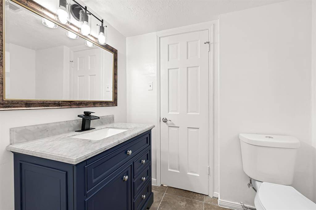 Half bath down stairs perfect for guests!