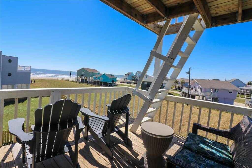 2nd level deck views. Access from the living room. Stairs lead to the 3rd deck.