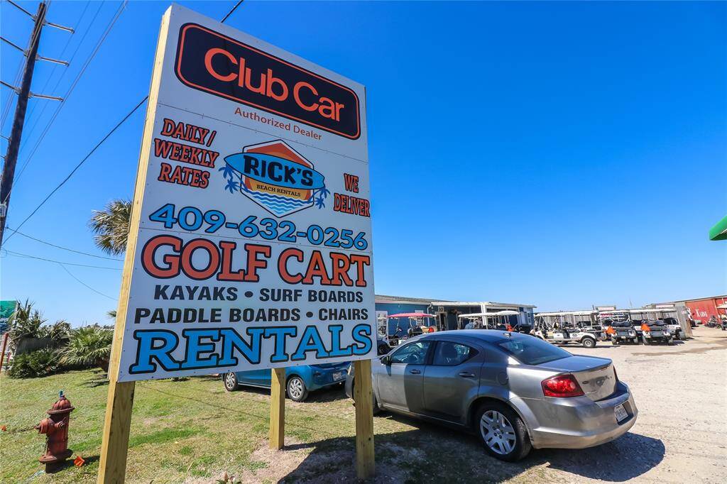 Guests/ Owners can rent a Golf cart across the strret