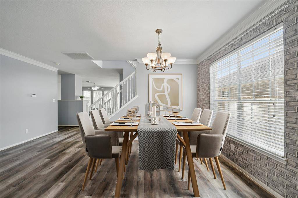 *virtually staged - This large flexible space can accommodate an oversized dining table.