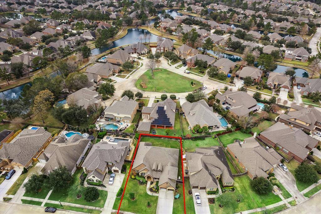 This amazing home has easy access to the lakes and trails.