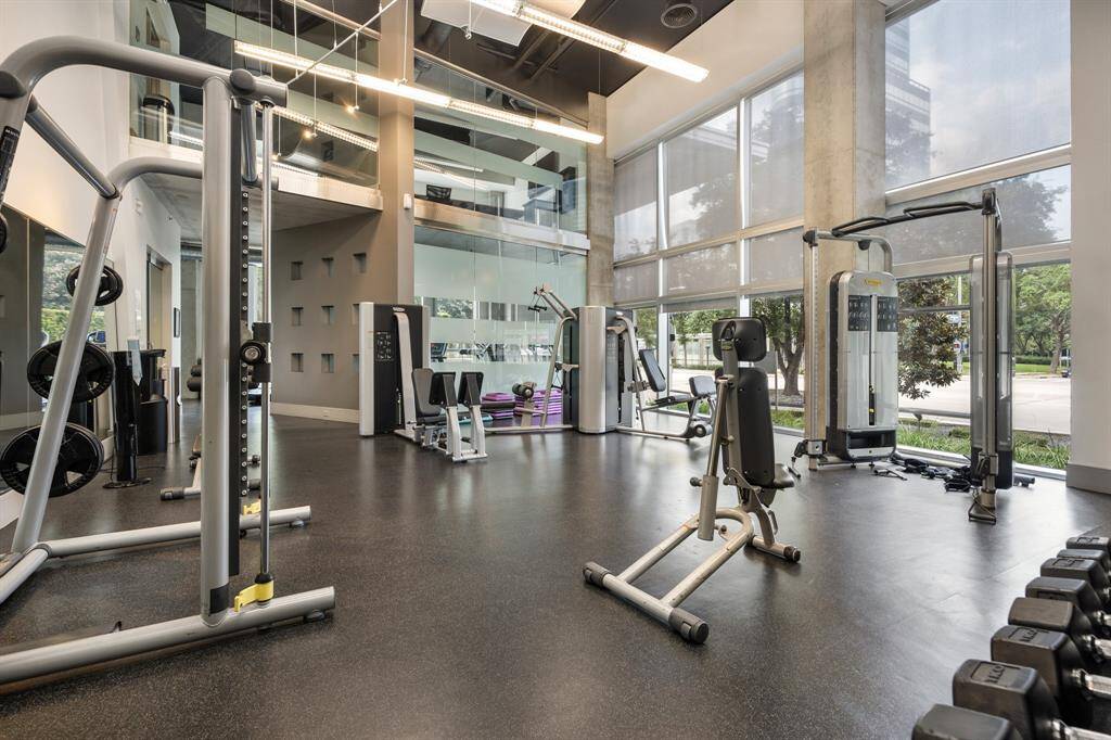 another view of the fully equipped gym.