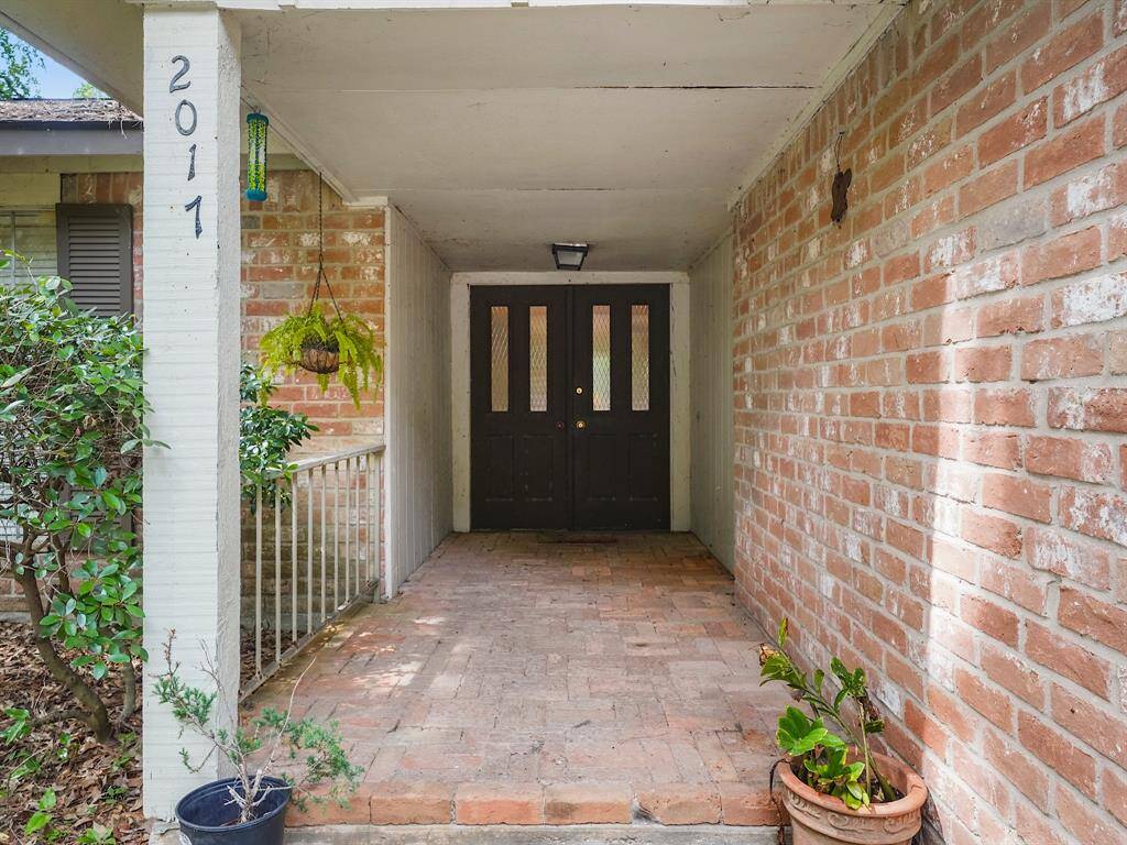 Long covered front porch