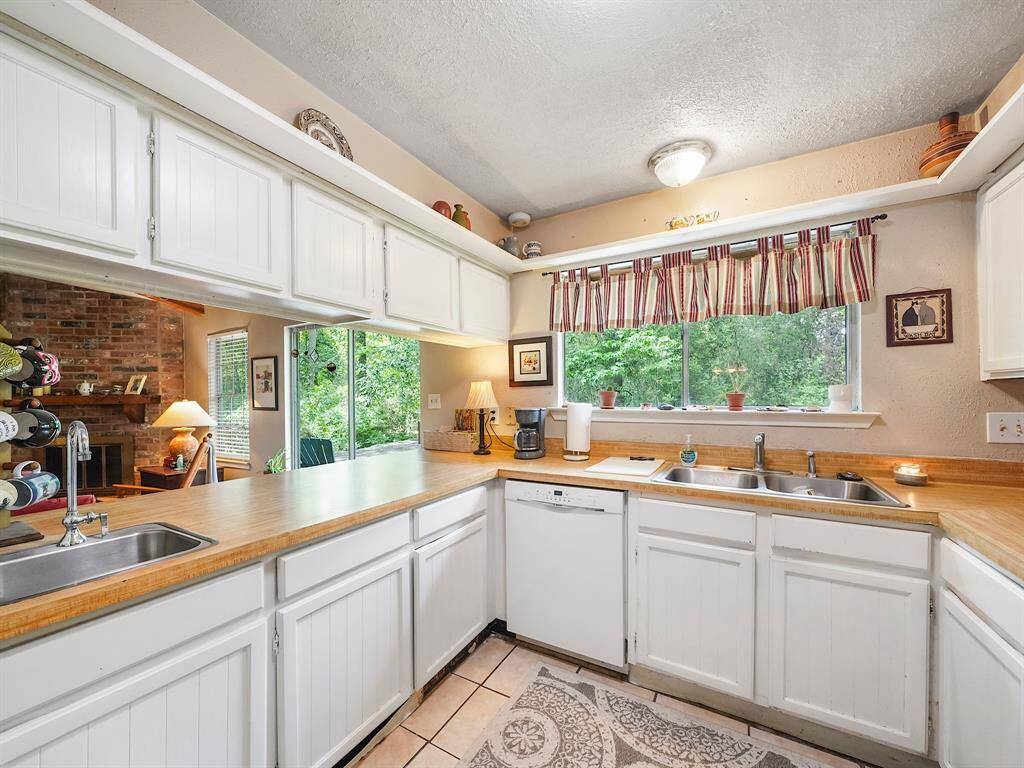 Large window and open to family room