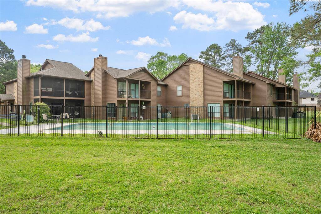 Community pool with private access