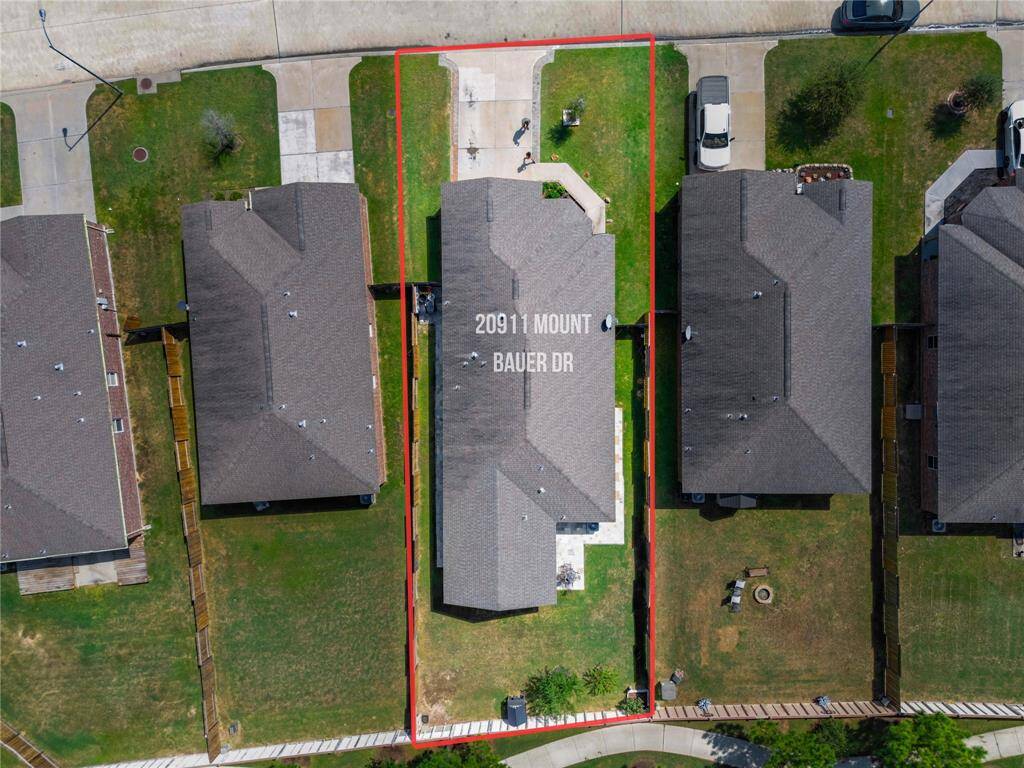 Aerial view of the home.