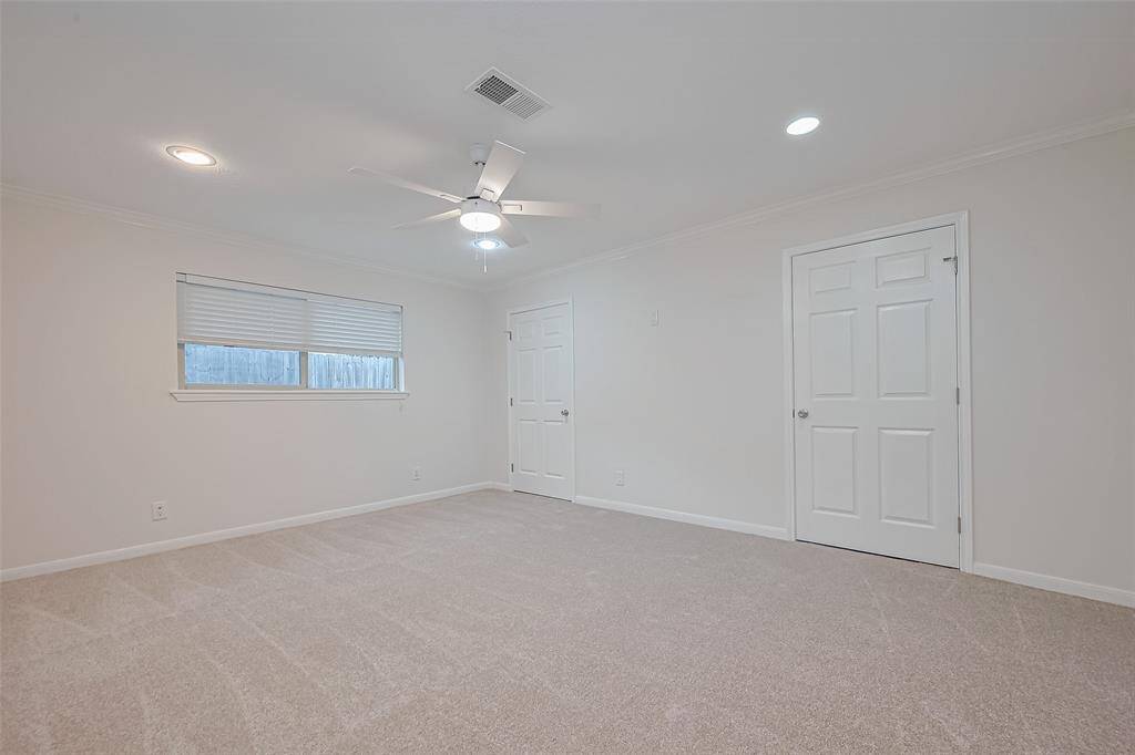 Spacious primary bedroom