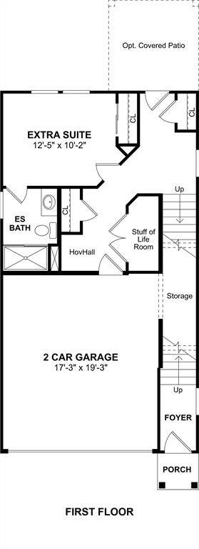 The Ridgewood II floor plan by K. Hovnanian Homes. 1st Floor shown. *Prices, plans, dimensions, features, specifications, materials, and availability of homes or communities are subject to change without notice or obligation.