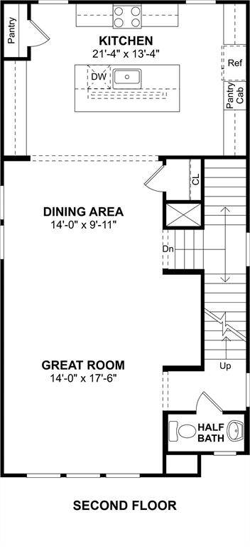 The Ridgewood II floor plan by K. Hovnanian Homes. 2nd Floor shown. *Prices, plans, dimensions, features, specifications, materials, and availability of homes or communities are subject to change without notice or obligation.