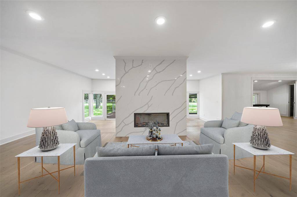 Virtually Staged Living room.