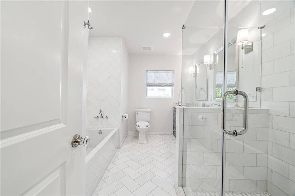 Fantastic secondary bath with shower and separate tub was recently updated.