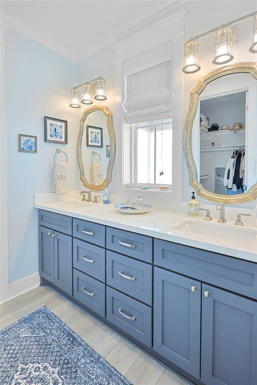 The primary ensuite offers a rare and luxurious feature—stunning Gulf views right from the spa-like retreat. This unique design element enhances the sense of tranquility, making every moment feel like a coastal getaway.