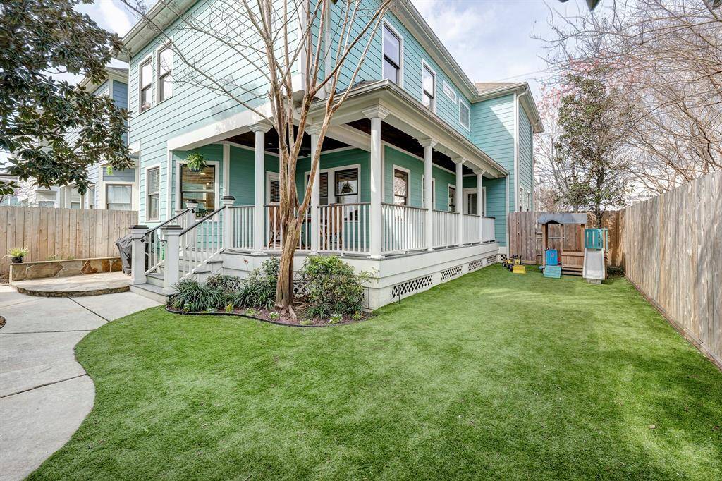 Turfed yard allows for low maintenance enjoyement year round.