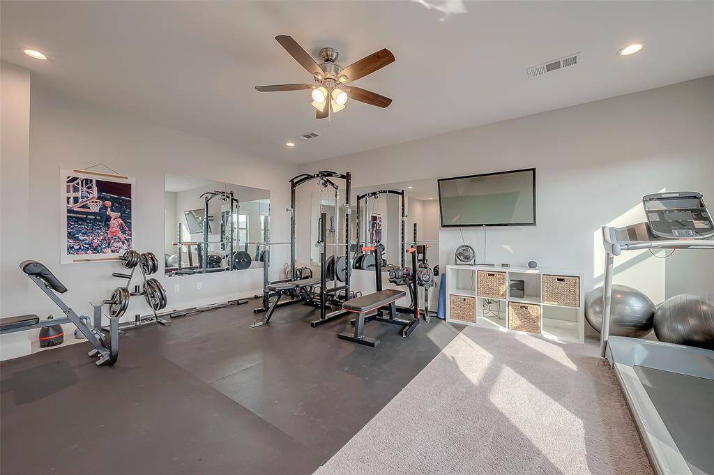 Another angle of this game room space, showing off just how large this room is.