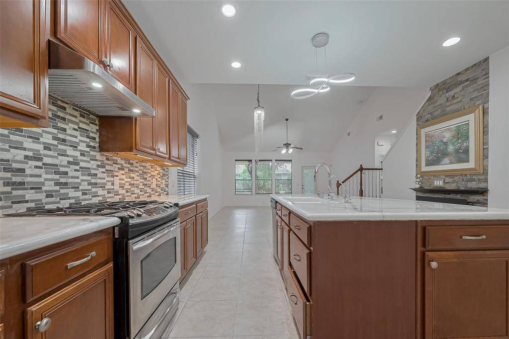 This open-concept kitchen is perfect for casual dining and hosting guests.