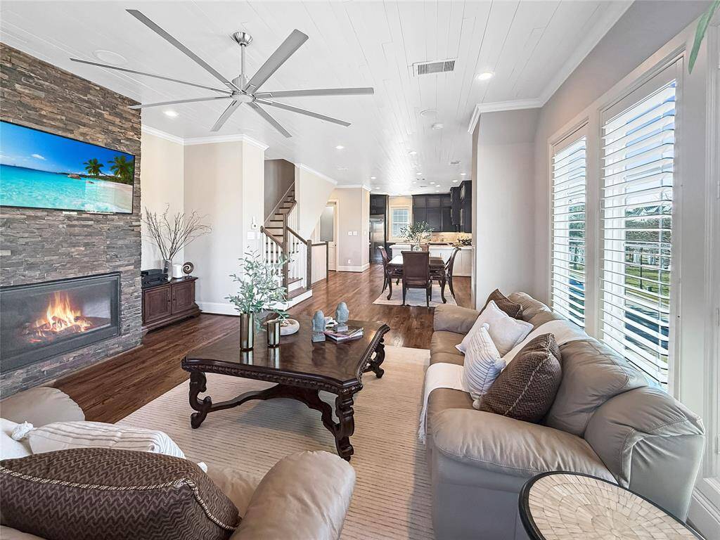 Surround system found throughout the home along with luxurious crown and floor molding.