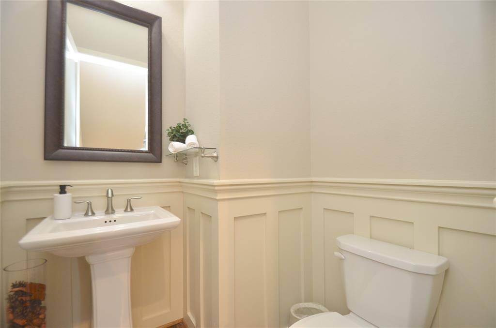 Powder room on 2nd floor.