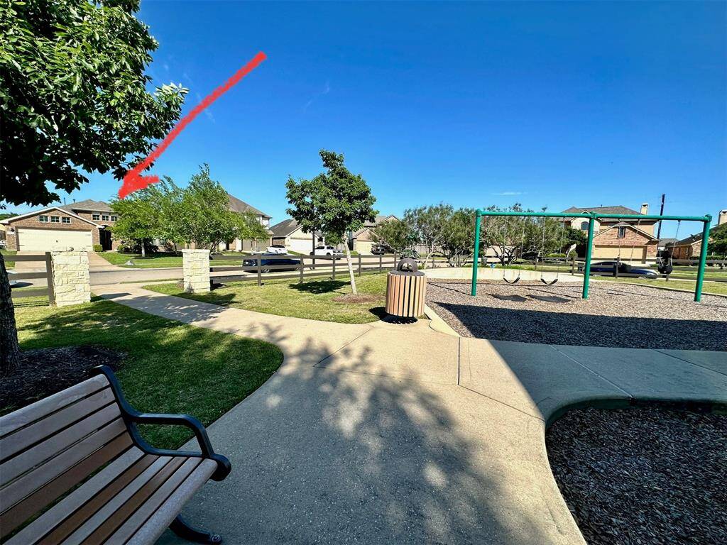 Only a couple of steps from your front door. Home at mark on red arrow.