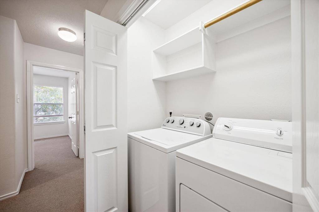 Washer and dryer are included on the send floor convenient to bedroom
