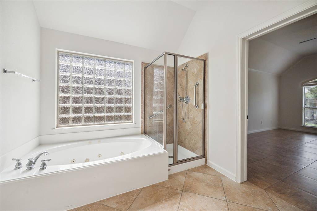 Primary bathroom with jetted tub