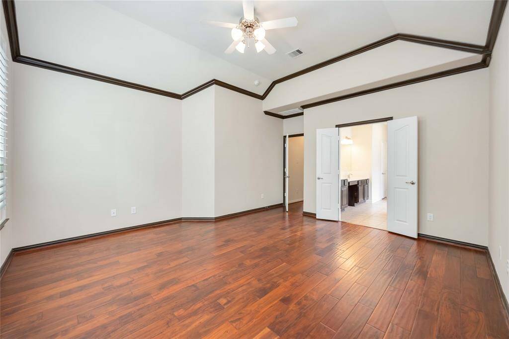 Painted Crown molding is a nice accent to this space and offers a nice contrast.