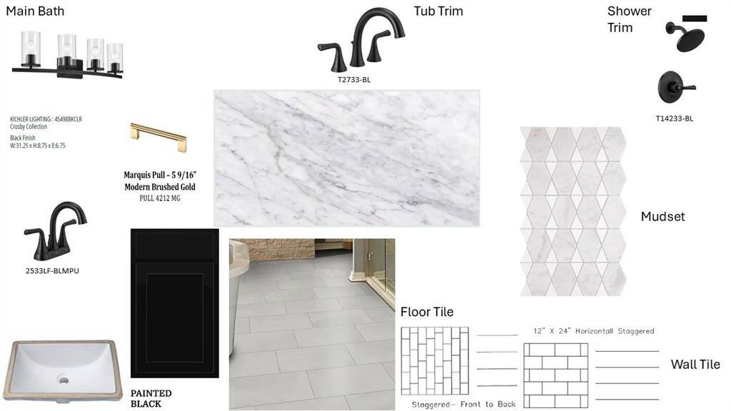 Selections for Main Bath