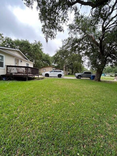 Side view of the front yard