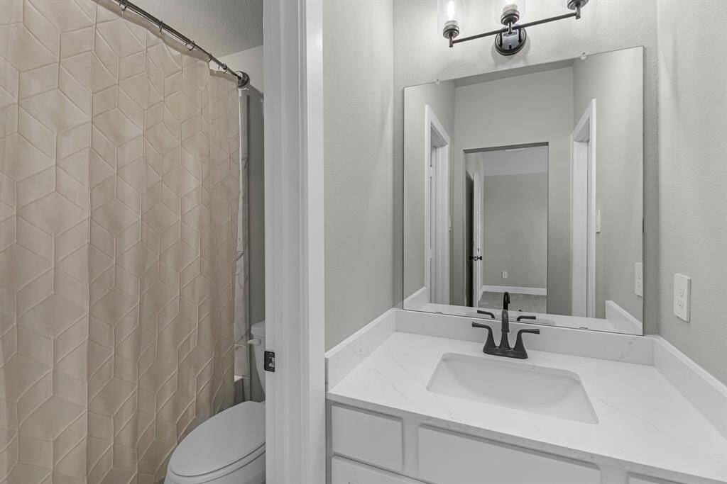 View of the jack and jill bath connecting bedroom #2 and #3.