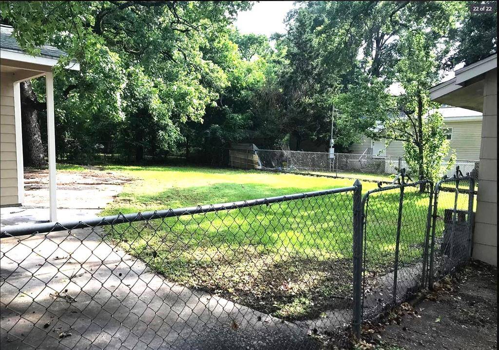 Fenced backyard