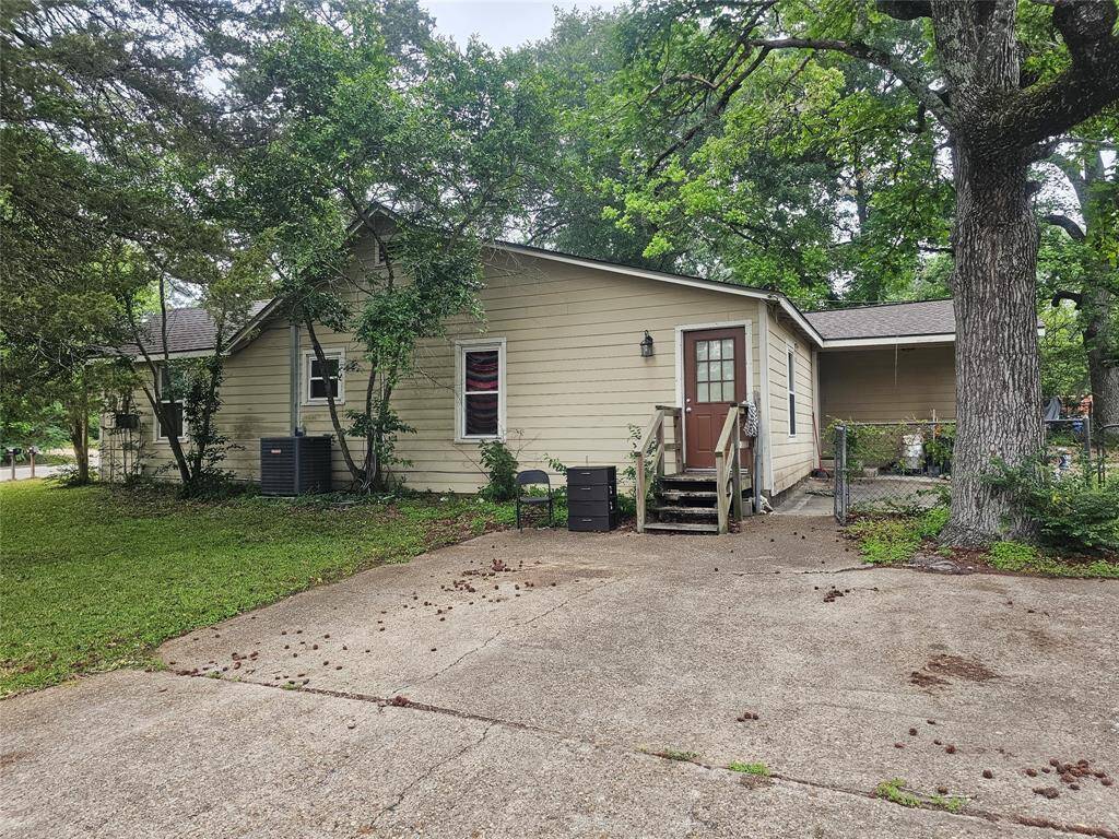 Side entrance and driveway