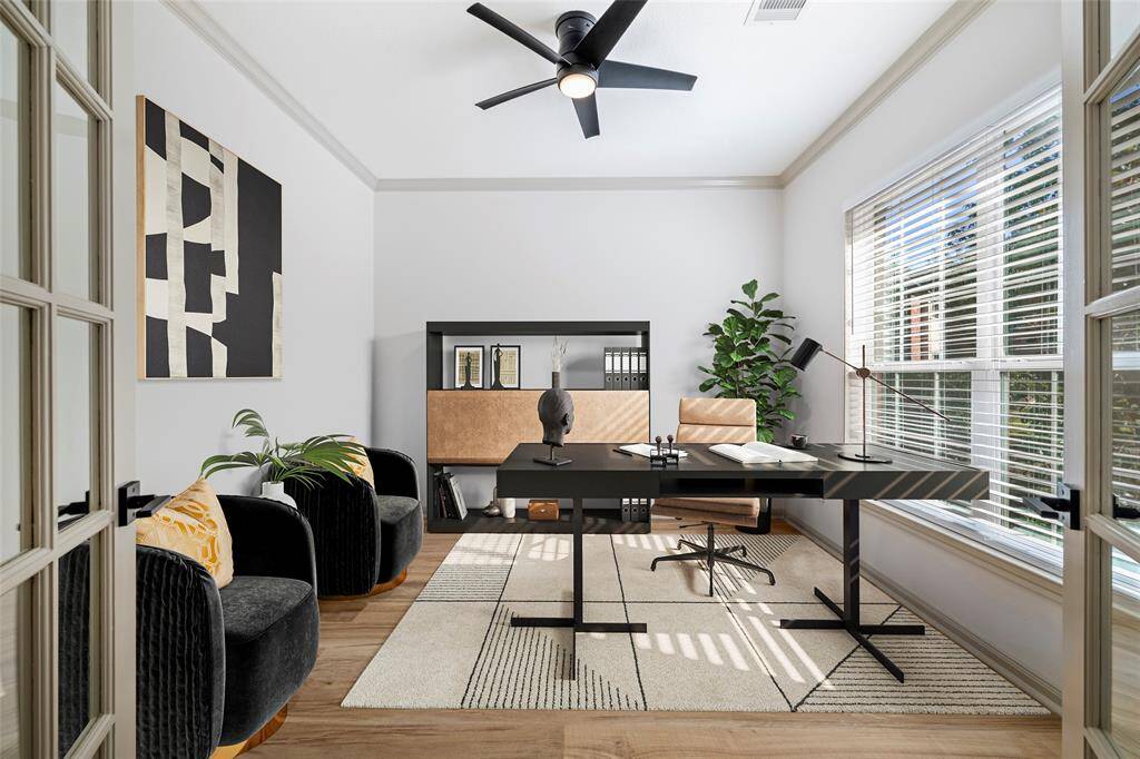 Virtually staged office