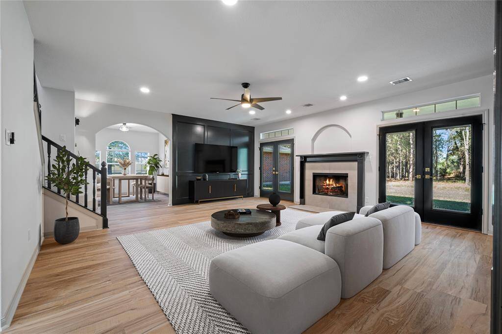 Living room virtually staged.
