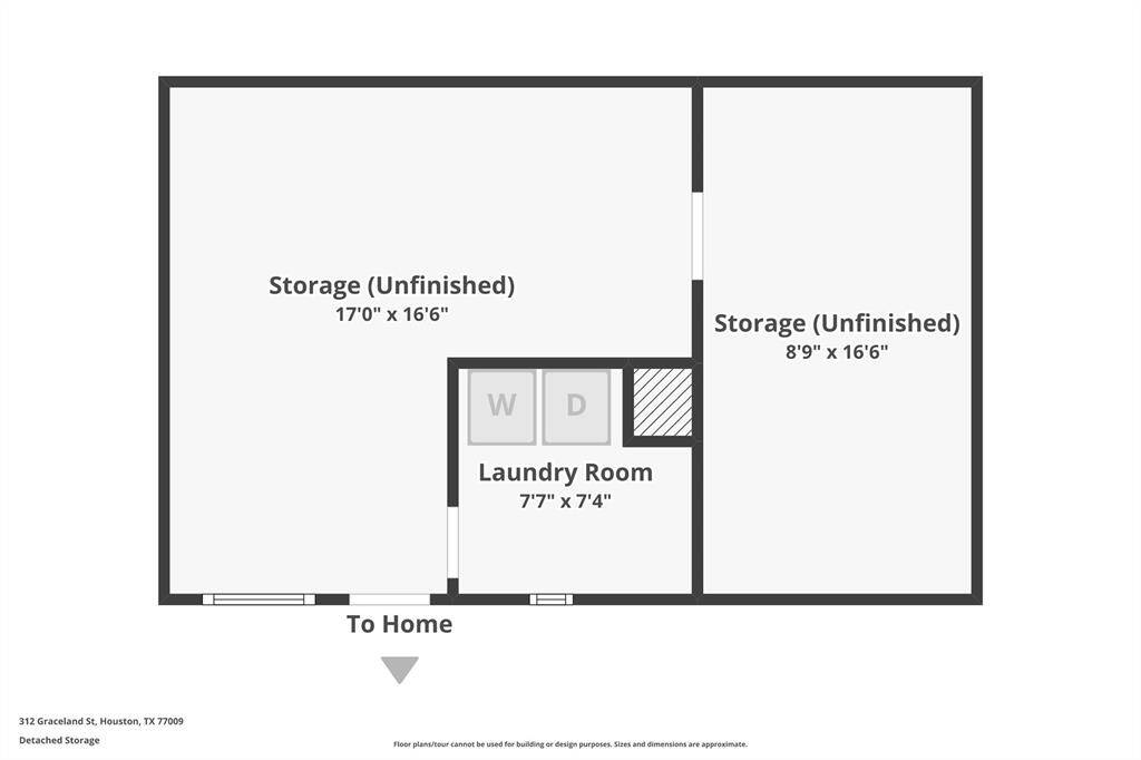 Existing garage storage floor plan. [Floor plan can not be used for building and dimensions to be verified by buyer.]