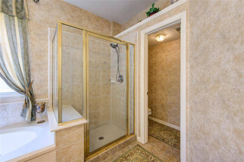 Toilet space is separated.