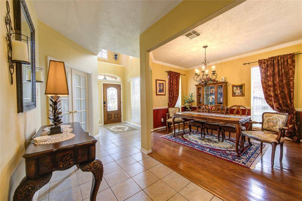 The entrance takes you to the formal dining and office on the right.