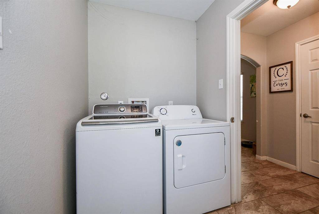 Washer and dryer for added convenience.