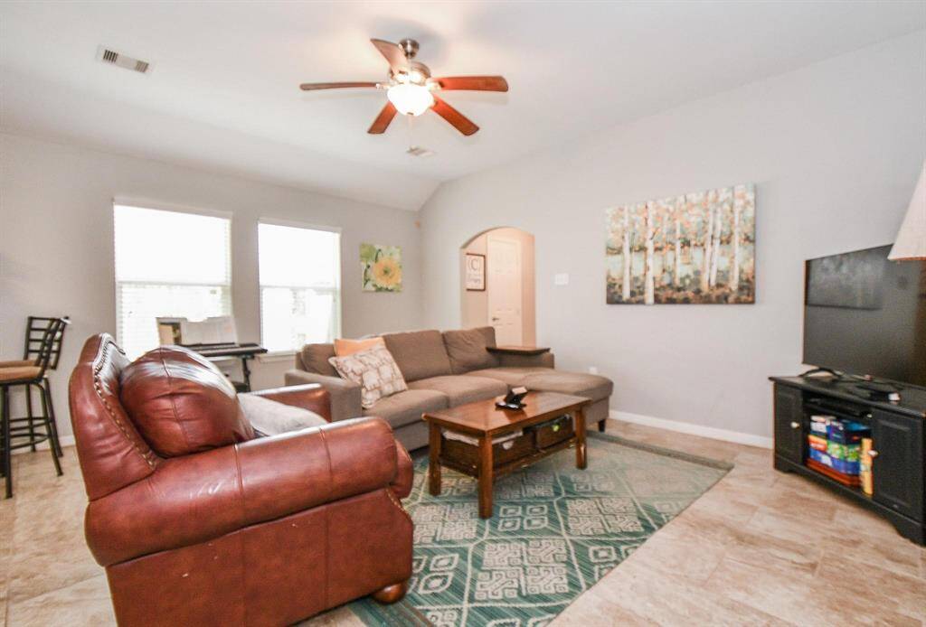 Natural light floods the living room!