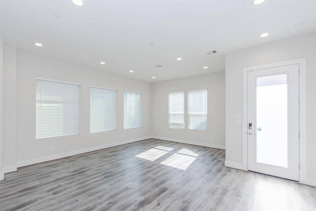 Large windows and open concept