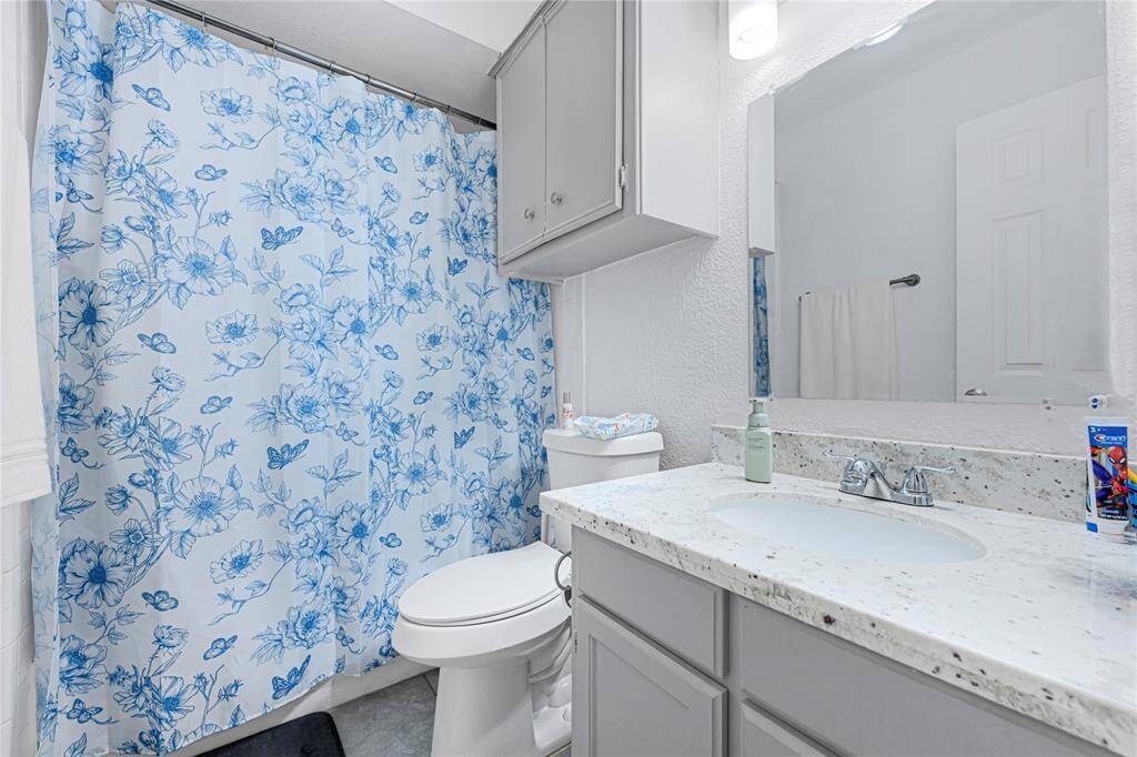 Secondary bathroom. Also offers a shower/bath combo.